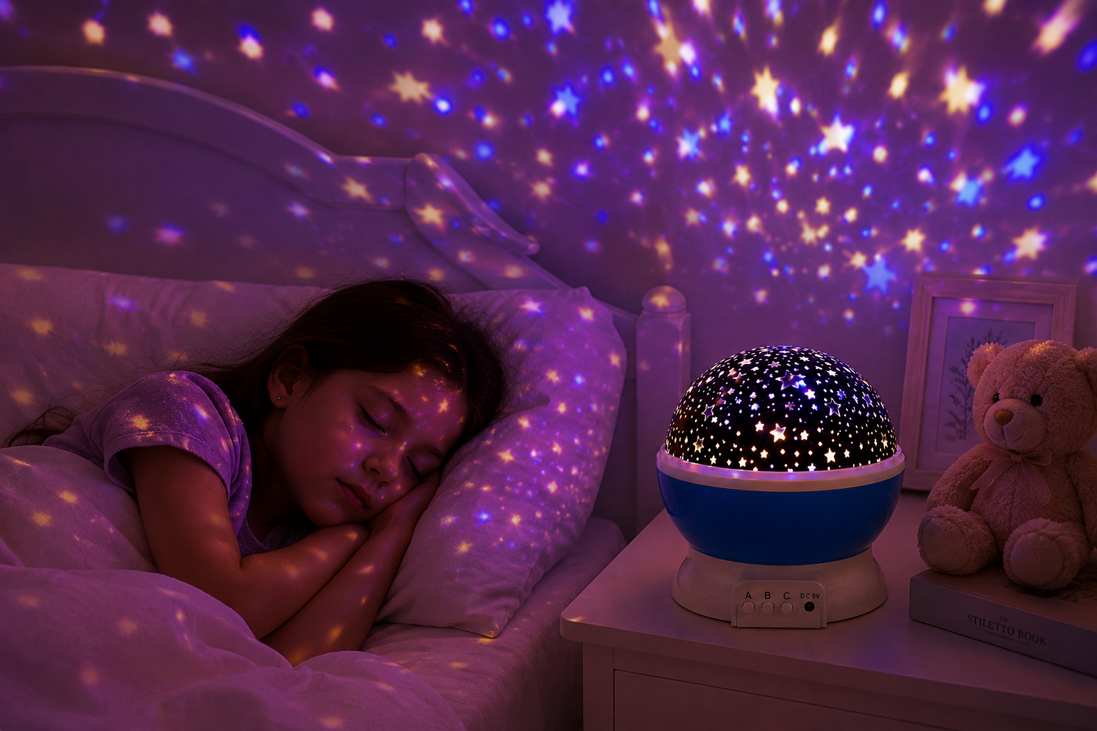 DreamGlow Rotating Projector Lamp